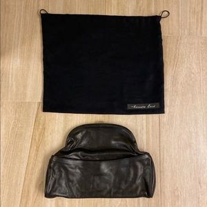 Kenneth Cole lambskin leather clutch